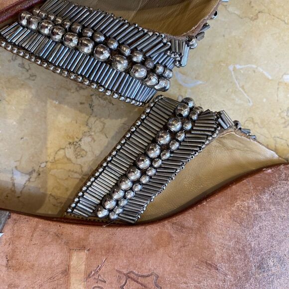 Barney’s NY metallic thong sandal - Picture 6 of 8